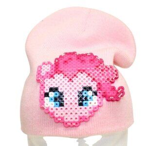 Handcrafted Handmade Bead My Little Pony Soft Pink Knit Beanie Adult